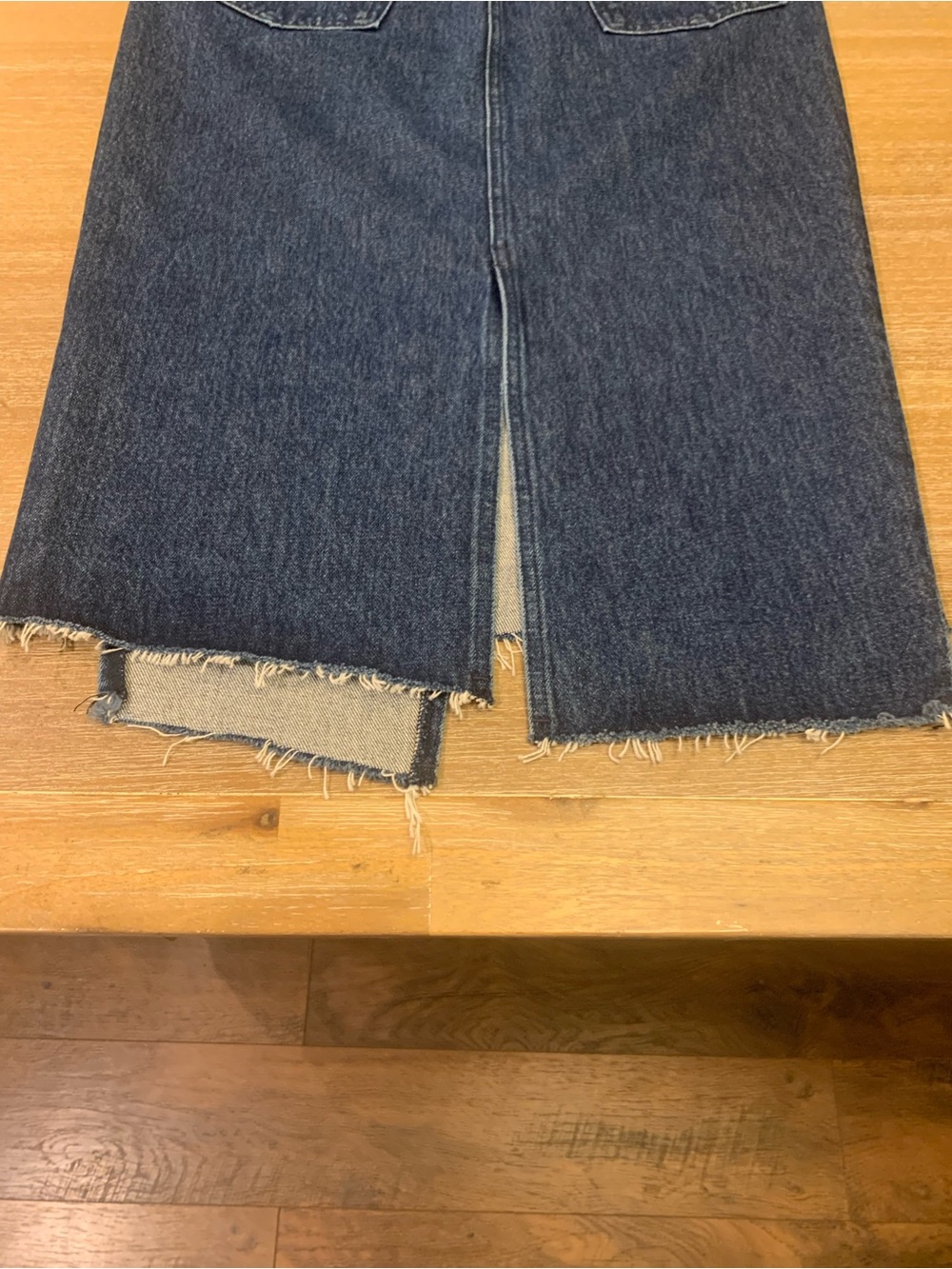 rag & bone Dark Blue  Sukato  denim Skirt with Raw Hem - Picture 5 of 14